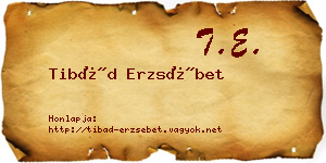 Tibád Erzsébet névjegykártya